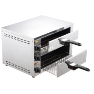 Ηλεκτρικός Φούρνος Πίτσας, Διπλός, έως Φ30cm, 2260W, 60-300°C., KARAMCO FP-03A
