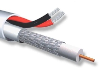 ΜΙΝΙ RG59 +2x0.50 Σύνθετο καλώδιο, 1 x 75 Ohm mini RG-59 και 2 επικασσ. αγωγούς χαλκού 0,50mm /τιμή μέτρου