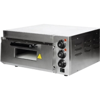 Ηλεκτρικός Φούρνος Πίτσας, Μονός, θάλαμος 40x40cm, 2KW, έως 350°C., KARAMCO HEP-1ST